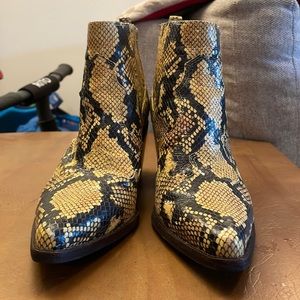 Sam Edelman snakeskin booties